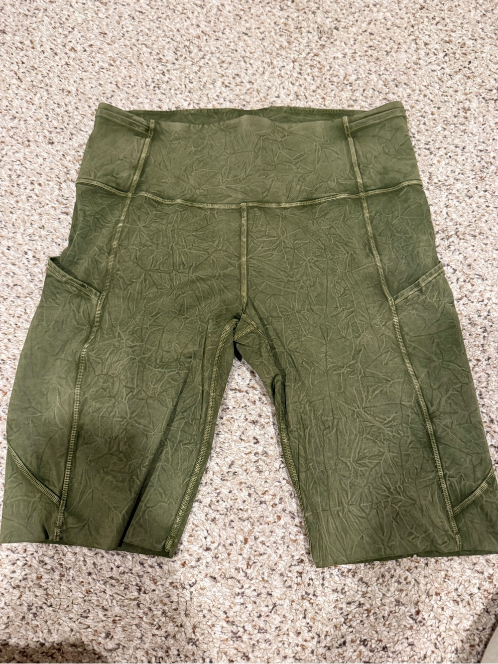 lululemon athletica Olive Green High-Rise Bike Shorts